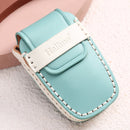 Hallmo Car Female Style Cowhide Leather Key Protective Cover for Toyota (Grass Green)
