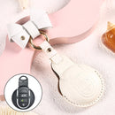 Car Female Style Cowhide Leather Key Protective Cover for BMW Mini, with Bow (White)