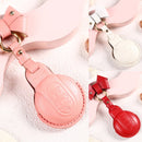 Car Female Style Cowhide Leather Key Protective Cover for BMW Mini, with Bow (Red)