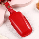 Car Female Style Cowhide Leather Key Protective Cover for BMW, A Type without Bow (Pink)
