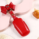 Car Female Style Cowhide Leather Key Protective Cover for BMW, A Type with Bow (Lake Blue)