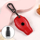 Car Female Style Cowhide Leather Key Protective Cover for Mercedes-Benz, A Type without Bow (Red)