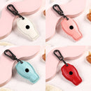 Car Female Style Cowhide Leather Key Protective Cover for Mercedes-Benz, A Type without Bow (Pink)
