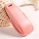 Car Female Style Cowhide Leather Key Protective Cover for Mercedes-Benz, A Type without Bow (Red)