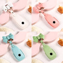 Car Female Style Cowhide Leather Key Protective Cover for Mercedes-Benz, A Type with Bow (Lake Blue)