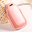 Car Female Style Cowhide Leather Key Protective Cover for Honda 4-button Start, without Bow (Red)