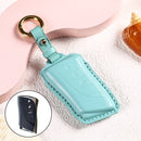 Car Female Style Cowhide Leather Key Protective Cover for Lexus, without Bow (Lake Blue)