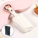 Car Female Style Cowhide Leather Key Protective Cover for Lexus, without Bow (White)