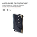 Car Female Style Cowhide Leather Key Protective Cover for Lexus, without Bow (Lake Blue)