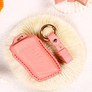 Car Female Style Cowhide Leather Key Protective Cover for Lexus, without Bow (Red)
