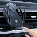 G18+ 15W Car Wireless Charger Smart Induction Air Outlet Phone Holder (Silver)