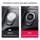 Car Crystal One-key Start Button Switch for BMW, with Start and Stop A Style (Blue)