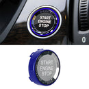 Car Crystal One-key Start Button Switch for BMW, C Style (Blue)