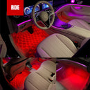 A18 Car Colorful Voice-activated RGB Foot LED Atmosphere Light, Double Light Pure Color Version