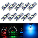 10 in 1 Car T5 0.2W DC12V Instrument Panel LED Decorative Light(Ice Blue Light)