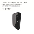 Hallmo Car Cowhide Leather Key Protective Cover for Volkswagen Golf 8 (Blue)