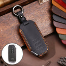 Hallmo Car Cowhide Leather Key Protective Cover for KIA (Black)