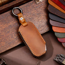 Hallmo Car Cowhide Leather Key Protective Cover for KIA (Brown)