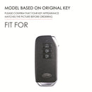 Hallmo Car Cowhide Leather Key Protective Cover for KIA (Black)