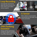 H809 4 inch Car HD Double Recording Driving Recorder, WiFi + Gravity Parking Monitoring