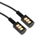 1 Pair DC12V 0.4W 3LEDs SMD-5630 Car / Motorcycle License Plate Light, Cable Length: 27cm (Blue Light)