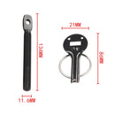 Universal Car Aluminum Alloy Mount Hood Pin Bonnet Lock (White)