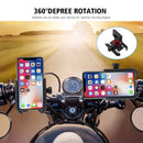 Motorcycle Aluminium Alloy Mobile Phone Holder Bracket, Handlebar Version(Black)