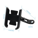 Motorcycle Rotatable Aluminium Alloy Mobile Phone Holder Bracket, Rearview Mirror Version (Black)