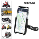 Motorcycle Rotatable Aluminium Alloy Mobile Phone Holder Bracket, Rearview Mirror Version (Black)