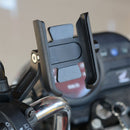 Motorcycle Rotatable Aluminium Alloy Mobile Phone Holder Bracket, Rearview Mirror Version (Black)