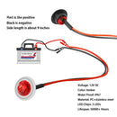 10 PCS MK-118 3/4 inch Metal Frame Car / Truck 3LEDs Side Marker Indicator Lights Bulb Lamp (Red Light)