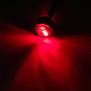 10 PCS MK-118 3/4 inch Metal Frame Car / Truck 3LEDs Side Marker Indicator Lights Bulb Lamp (Red Light)