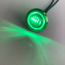10 PCS MK-119 3/4 inch Metal Plating Frame Car / Truck 3LEDs Side Marker Indicator Lights Bulb Lamp(Green Light)