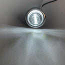 10 PCS MK-119 3/4 inch Metal Plating Frame Car / Truck 3LEDs Side Marker Indicator Lights Bulb Lamp(White Light)