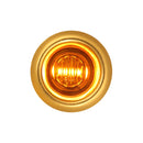 10 PCS MK-119 3/4 inch Metal Plating Frame Car / Truck 3LEDs Side Marker Indicator Lights Bulb Lamp(Yellow Light)