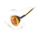 10 PCS MK-119 3/4 inch Metal Plating Frame Car / Truck 3LEDs Side Marker Indicator Lights Bulb Lamp(White Light)