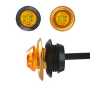 10 PCS MK-119 3/4 inch Metal Plating Frame Car / Truck 3LEDs Side Marker Indicator Lights Bulb Lamp(Red Light)