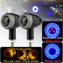 2 PCS Z09A ABS Flashing Rotation Mode LED Motorcycle Brake Daytime Turn Signal Light