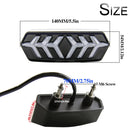 2 PCS KC670 Motorcycle Integrated Flashing Turn Signal Brake Tail Light for Honda MSX125 CBR650F CTX700(Transparent Black)