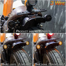 2 PCS PE-ZJ502 Motorcycle Metal Fence Turn Signal Light (Red)