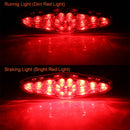 2 PCS KC-WD-NEW-3X Motorcycle LED Brake Light Running Lamp (Transparent Black)