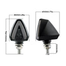 2 PCS KC018A Motorcycle Triangular V-shaped Two-color LED Brake Turn Signal Light