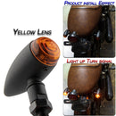 2 PCS KC805 Motorcycle Retro Metal Turn Signal Light (Yellow)