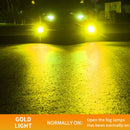 1 Pair 9006 27W / DC12V Car Aluminum Alloy LED Headlight (Gold Light)