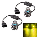 1 Pair 9006 27W / DC12V Car Aluminum Alloy Flashing LED Headlight (Gold Light)