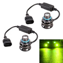 1 Pair 9006 27W / DC12V Car Aluminum Alloy Flashing LED Headlight (Lime Green)