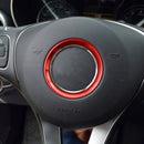 Car Steering Wheel Decorative Ring Cover for Mercedes-Benz,Inner Diameter: 5.8cm (Red)