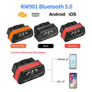 KONNWEI KW901 Android Phone OBD2 Car Bluetooth 5.0 Diagnostic Scan Tools(Orange)