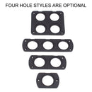 5 PCS 4-Hole Car Modified USB Charging Voltmeter Cigarette Lighter Panel