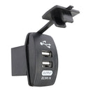 2 PCS Switch Type Dual USB 3.1A Car Charger 12-24V (Red Light)
